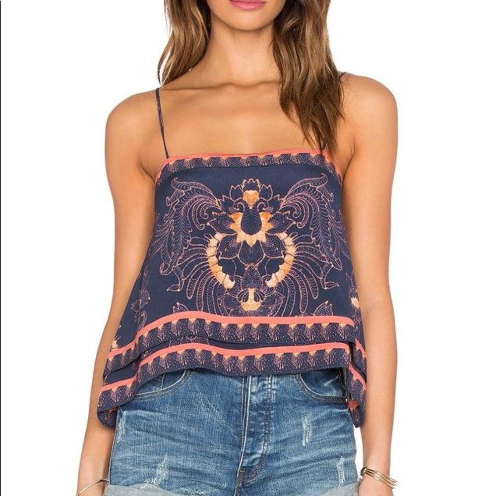 Free People Scarf Print Tank Top